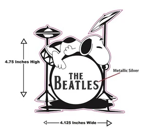 Calcomanía de The Beatles: Snoopy Beatles - Imagen 1 de 3