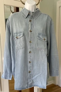 NEW Tasha Polizzi for T.P. Saddleblanket & Co - Womens XL- Tencel Chambray Shirt - Picture 1 of 14