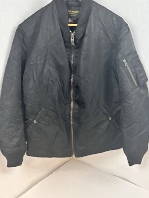 Vtg COCKPIT USA Black Nylon Bomber Flight Jacket, SIze XL Rare - Image 1 of 4