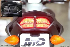 fit 11-13 Yamaha FZ8 FZ8N INTEGRATED SEQUENTIAL SIGNAL LED Tail Light SMOKE - Bild 1 von 1