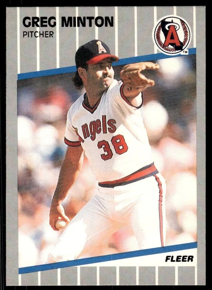 1989 Fleer   #485   Greg Minton    Pitcher   California Angels   FREE shipping - Image 1 of 1