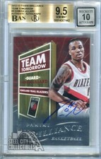 Damian Lillard 2012-13 Panini Brilliance Team Tomorrow Auto RC #9 BGS 9.5 BAS 10