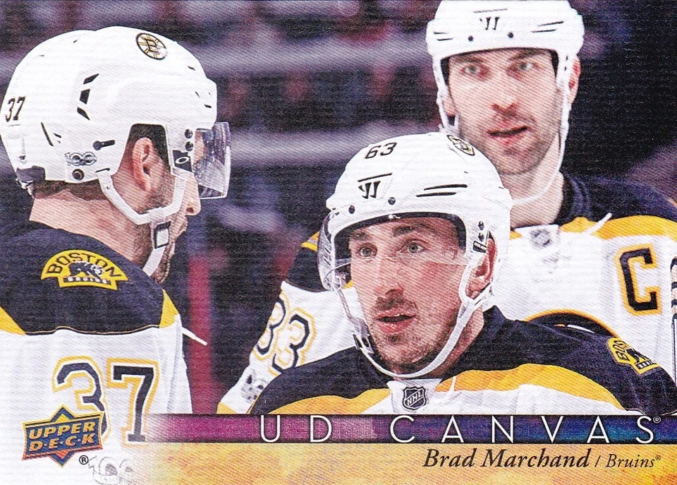 2017-18 Upper Deck Canvas #C7 Brad Marchand W/Chara-Bergie - Image 1 of 1