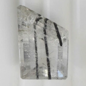 TURMALINIERTER QUARZ 16x24x17 MM TRAPEZSCHLIFF GANZ NATÜRLICH VERKAUFT PRO STEIN F-1053 - Bild 1 von 1