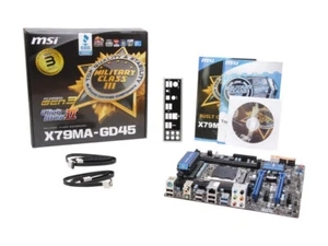 MSI X79MA-GD45 MS-7738 v 1.1 LGA 2011 Intel X79 SATA 6Gb/s mATX Motherboard - Picture 1 of 3