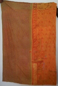 Bohemian Vintage Kantha Quilts Bedspread Indian Flower Print Kantha Quilt - Picture 1 of 3