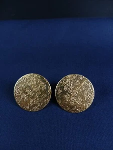 Pendientes De Stud De Botón De Latón Floral Dorado Vintage Para Mujeres Y Niñas - Imagen 1 de 8