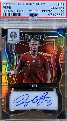 Pepe, /15, AUTO, PSA10, POP2, 2020 Select UEFA EURO, Copper Prizm - Image 1 of 2