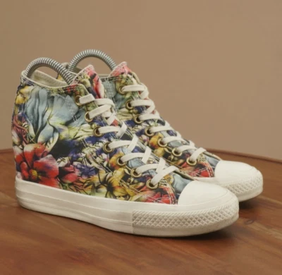 Converse Womens CTAS Lux Hi Floral Hidden Wedge Canvas Sneakers Size 7 547195C - Image 1 of 4