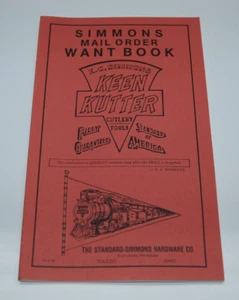 1912 E.C. Simmons Hardware KEEN KUTTER Tools Want Book (1989 Reprint) - Picture 1 of 13