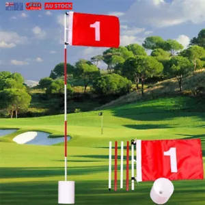 Practice Golf Hole Pole Cup Flag Backyard Stick Putting Green Flagstick Golfer - Picture 1 of 12