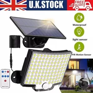 4X Solar Power PIR Motion Sensor Wall Lights 106LED Outdoor Garden Security Lamp - Picture 1 of 23