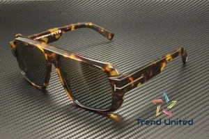 Tom Ford FT1101 52F Plastic Dark Havana Gradient Brown 58 mm Men's Sunglasses - Picture 1 of 5