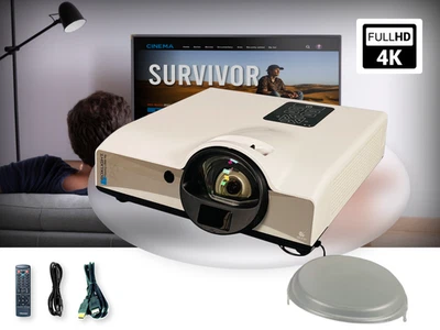 3LCD Projector Short Throw 3100 ANSI for Golf Race Flight Simulator 2160p HDMI🎬 - Image 1 of 4