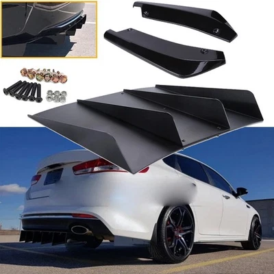 For Kia Optima Rear Bumper Diffuser 4-Fin Spoiler Splitter Rear /Spats Foto 1 de 4