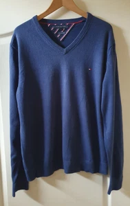 Tommy Hilfiger Herren Pullover Baumwolle Kaschmir Pulli V-Ausschnitt XL - Bild 1 von 10