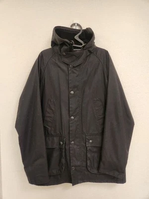 Barbour Bedale Hooded Jacket Black Size 38 L Waterproof Non-Oil Japan - Image 1 of 4