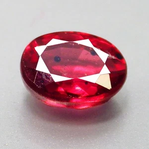 0.40 Cts Phenomenal Oval (4 x 3 mm) 100% Natural Red Sapphire Loose Gemstones - Picture 1 of 7