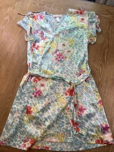 Oscar De La Renta Pink Label Slip Robe Floral Women’s Medium - Picture 1 of 3
