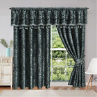 Luxury Style Jacquard Ready Made Fully Lined Pencil Pleat Georgia Curtains Pair