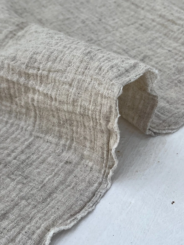 Muslin Fabric By 2 Meters- Organic Muslin Fabric - Linen Muslin Fabric- 2 Layer - Image 1 of 4