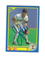 Signed JAY BELL Pittsburgh Pirates 1990 Score Card #563 w/Show Ticket