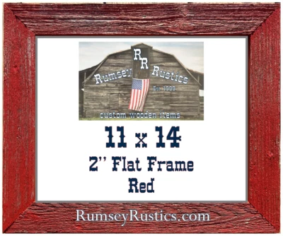 11x14" wide 2" primitive barn primitive recycled picture frame distressed wood - Image 1 of 4