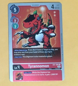 Tyrannomon EX1-005 R Digimon CCG TCG | Classic Collection Near Mint English