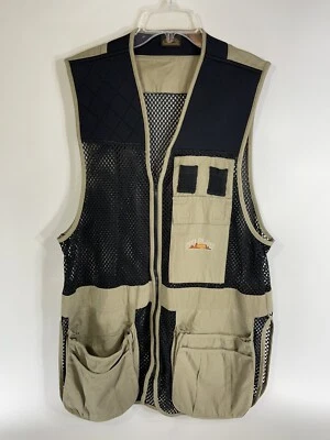 Fieldline Hunting/Fishing Skeet Trap Men’s Size M/L Black/Tan Mesh Vest - Image 1 of 4