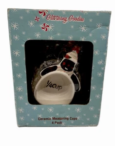 Glitzernde Goodies Keramik Messbecher Schneemann 4er Pack Neu in offener Verpackung - Bild 1 von 8
