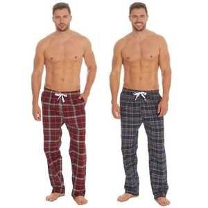 Mens Woven Check Lounge Pants/Pyjama Bottoms Polycotton Size S-XXL - Picture 1 of 13