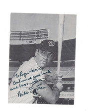 Mike Epstein Washington Senators Vintage Signed 3 1/2 x 5 Photo RH1