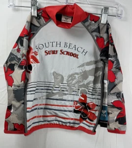 NWT Child’s South Beach Surf School Rash Guard Long Sleeve High Neck Shirt 4T - Picture 1 of 7