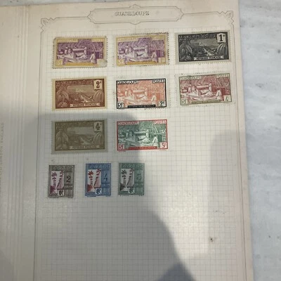 French Colonies Guadeloupe Stamps Old Collection - Image 1 of 3