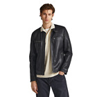 Pepe Jeans Men's Berl Leather Biker Jacket PN: PM402794