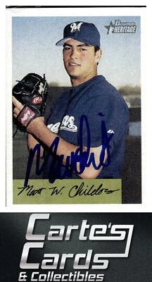 Matt Childers 2002  Bowman Heritage #420 Brewers TTM/IP Signed Autographed - Image 1 of 2