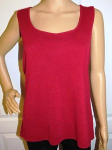 Women's XL Harve Benard Sleeveless Dark Red Sweater 100% Soft Acrylic Stretch - Picture 1 of 9