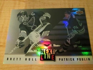 1993-94 Upper Deck Next Line Brett Hull / Patrick Poulin #NL2 Blues / Whalers - Picture 1 of 2