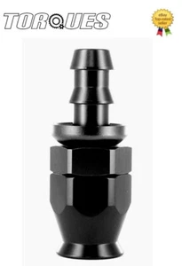 AN-6 (6AN JIC AN6) STRAIGHT Teflon PTFE Hose Fitting To 10mm Barb Adapter BLACK - Picture 1 of 1
