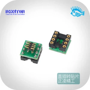 Op Amp DIP8 to SMD Conversion board 1.27mm to 2.54mm gold-plated Nextron socket - Picture 1 of 5
