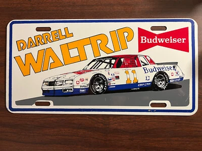 Placa de licencia de metal Darrell Waltrip vintage NASCAR Racing Budweiser  Foto 1 de 4