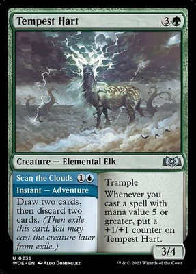 (1x FOIL) TEMPEST HART // SCAN THE CLOUDS - Eldraine – MTG Magic Card - Image 1 of 4