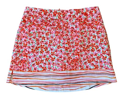Lady Hagen гольф skort размер 6 розовый красный белый зеленый черный цветочный полоски юбка - Изображение 1 из 3