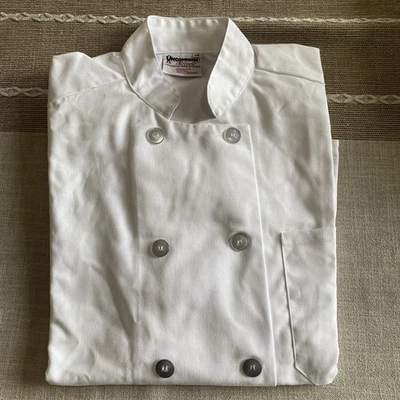 Chef Coat Uncommon Threads Large L White Restaurant Kitchen Uniform Button Up - Image 1 of 4