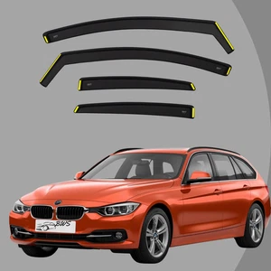 BMW 3 Series F31 2012-2018 5 Door Estate Wind Deflectors 4pcs Set Tinted Visors - Picture 1 of 14