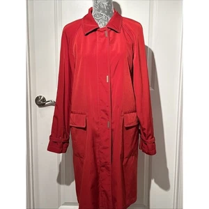 Herbst Trendiger Trenchcoat Rot Farbe Made in Russia Größe L - Bild 1 von 14