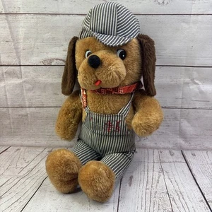 Vintage Knickerbocker Dog 16" Plush Animals of Distinction Train Conductor Toy - Picture 1 of 14