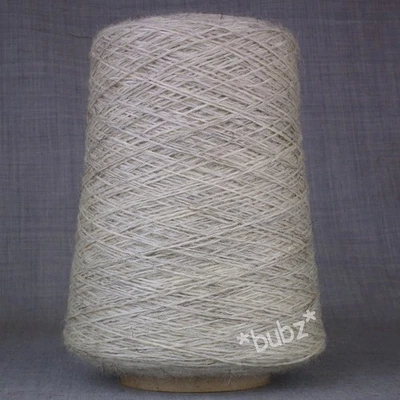 BRITISH BREED PURE SWALEDALE WOOL YARN 400g CONE 4 PLY KNITTING NATURAL FLECK - Image 1 of 2