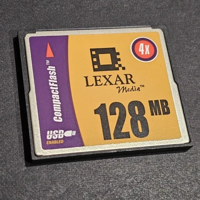 Tarjeta de memoria flash compacta Lexar Media 128 MB - Usada - PROBADA Foto 1 de 2