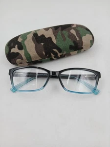 Schwarz Blau Verblassen Rechteckig Sehstärke Brillengestell 52 17 145 Camouflage - Bild 1 von 8
